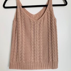 BRAND NEW Ash pink knit tank (Size Small)
